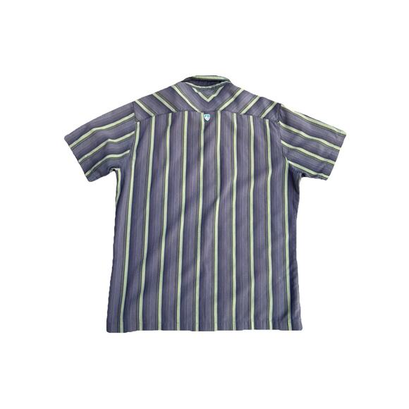Y2K Kuhl Shirt Mens Large Colorful Striped Outerwear Button Up Casual Hiking VTG - Picture 4 of 5